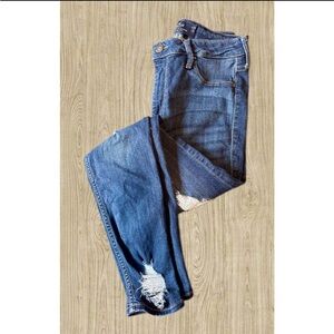 Hollister Blue Distressed Skinny Jeans